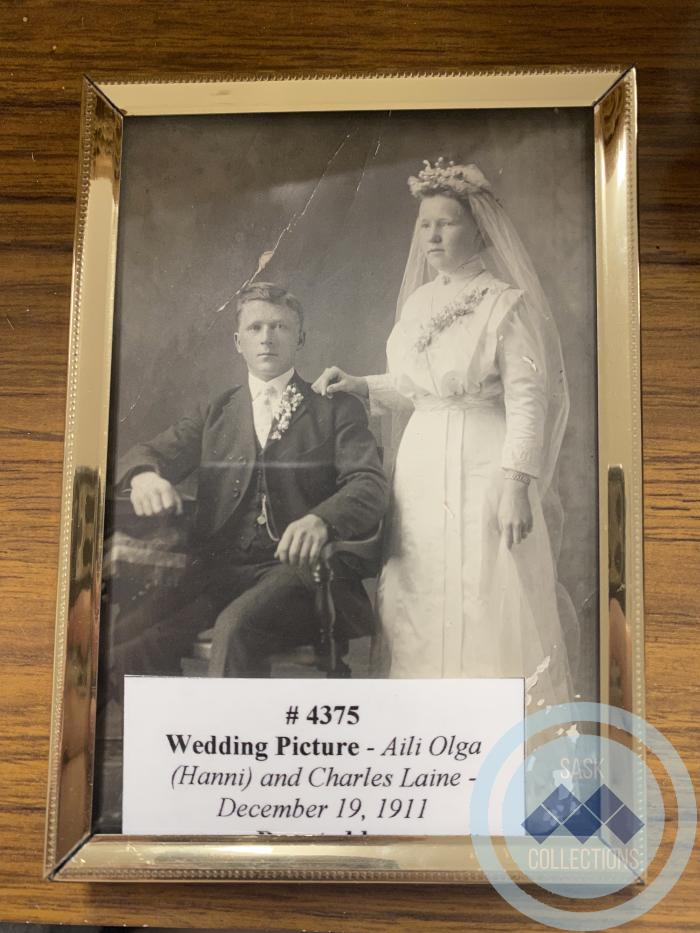 Wedding Picture - Aili Olga (Hanni) and Charles Laine - December 19, 1911