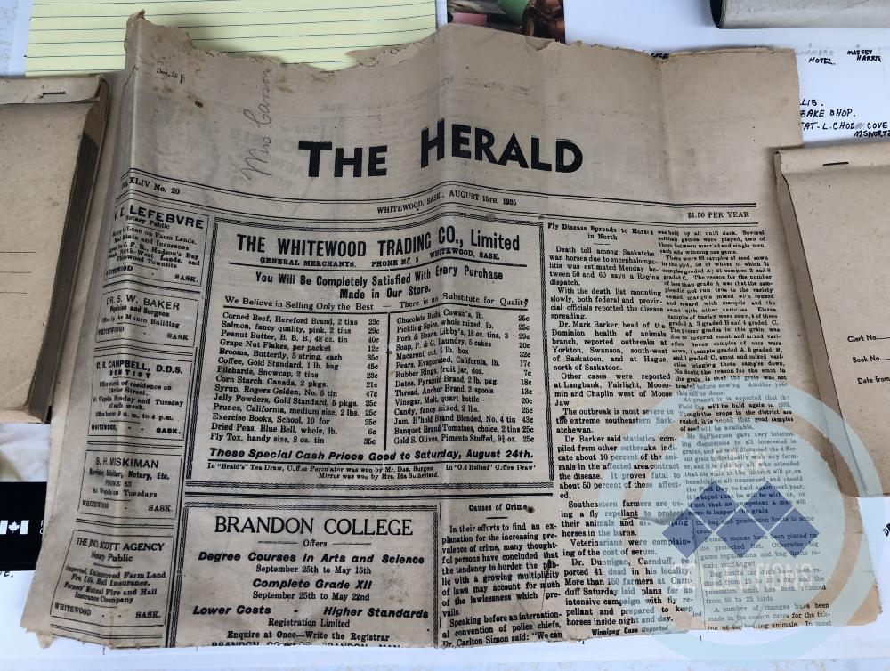 The Whitewood Herald 1935