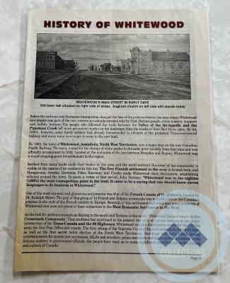 History of Whitewood Paper Booklet