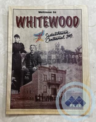 Saskatchewan Centennial "Welcome to Whitewood" pamphlet.