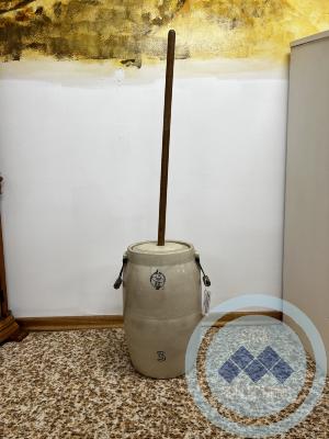 Porcelain Butter Churn with Plunger