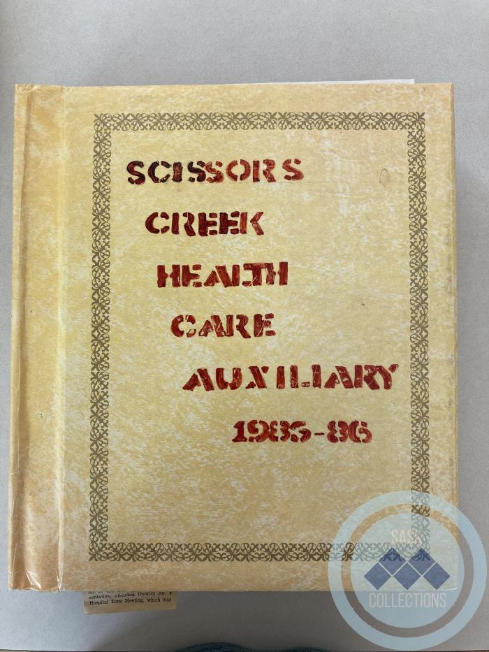 Scissors Creek Health Care Auxiliary Minute Book - 1985-1986