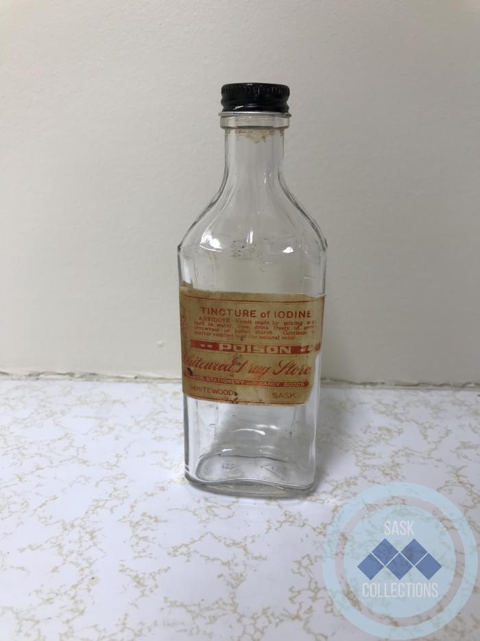 Glass Bottle - Tincture of Iodine from the Whitewood Drug Store