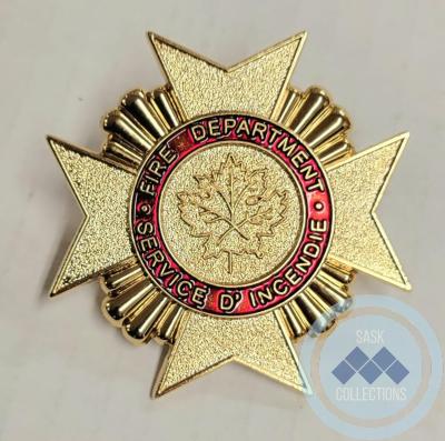 Fire Department Maple Leaf Cap Badge