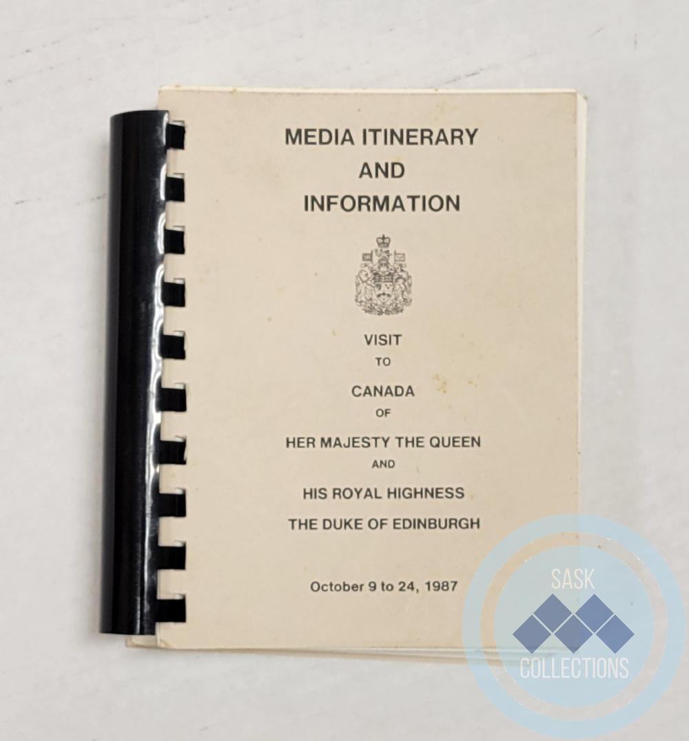 "Media Itinerary and Info for Royal Visit" (Booklet)