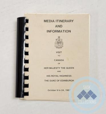 "Media Itinerary and Info for Royal Visit" (Booklet)