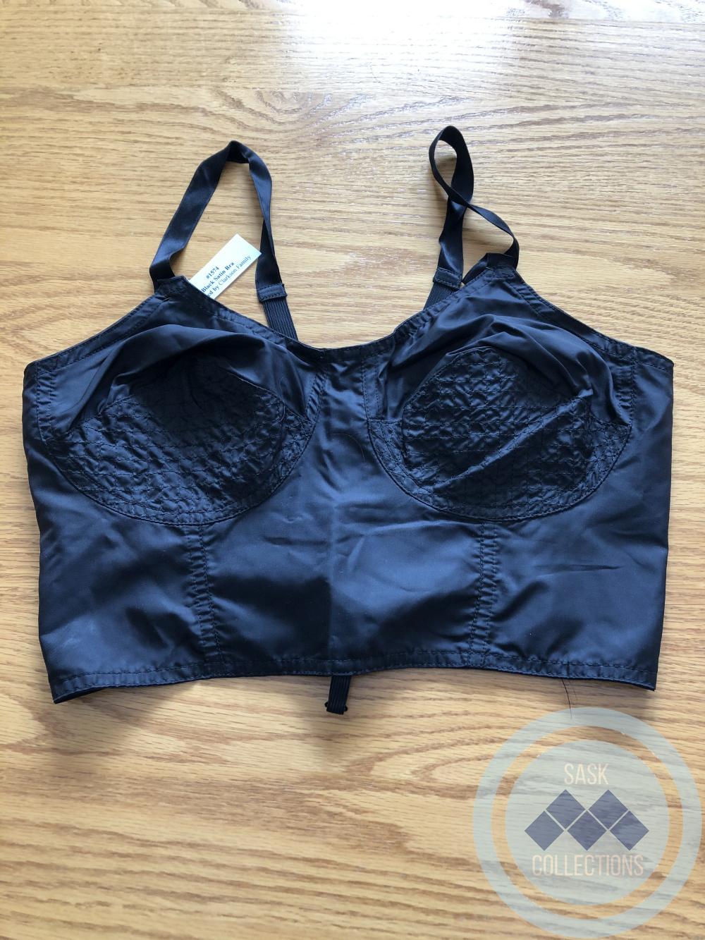 Black Satin Bra