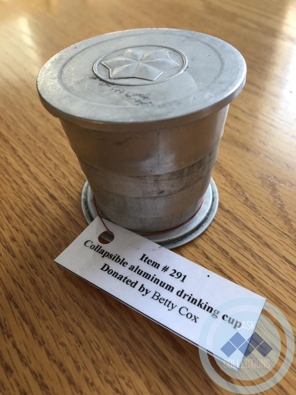 Collapsible aluminum drinking cup