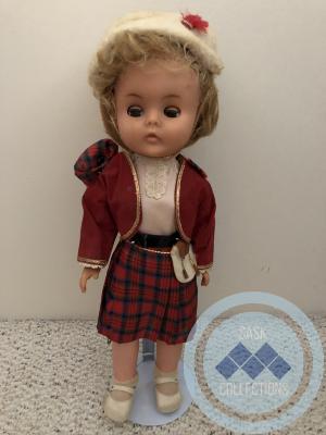 Doll in Tartan Dress