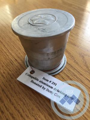 Collapsible aluminum drinking cup