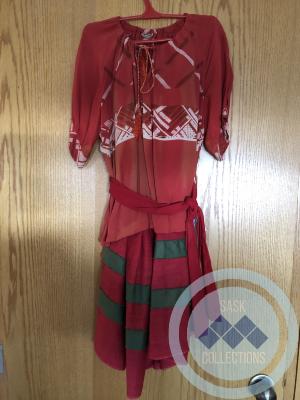 Red and Green Skirt - worn by musical entertainer Betty Grierson