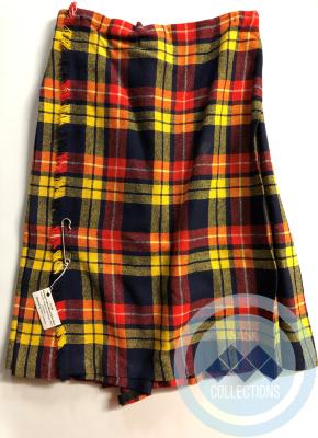Orange/Yellow/Black Plaid Skirt - worn by musical entertainer Betty Grierson