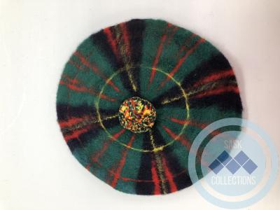 Plaid Tam - green, red, black