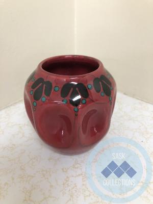 Vase - small dark red