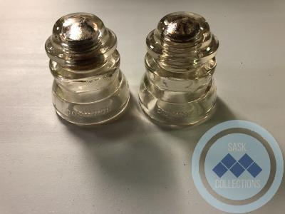 Insulators - 2 large clear