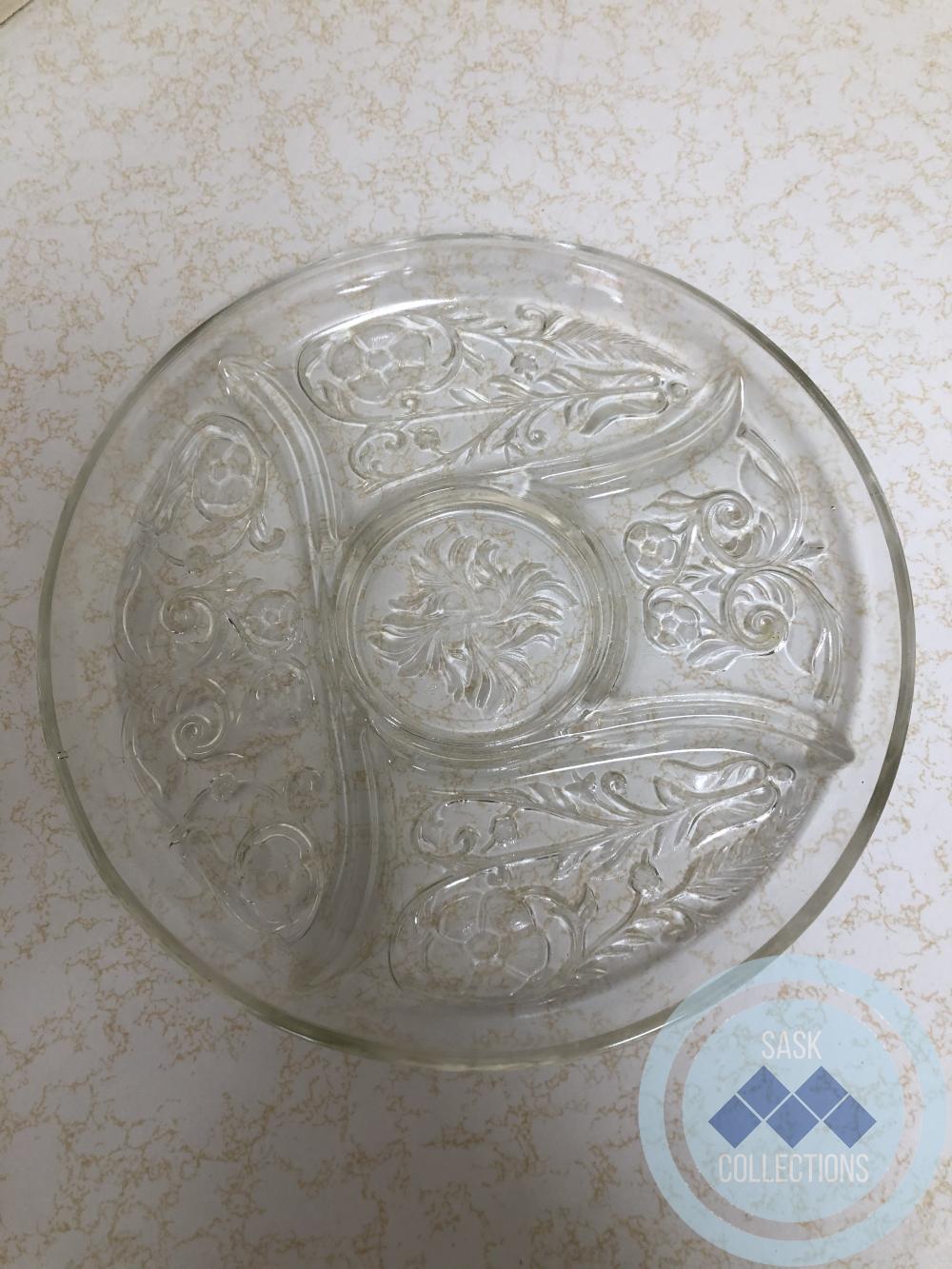Glass Sectioned Plate