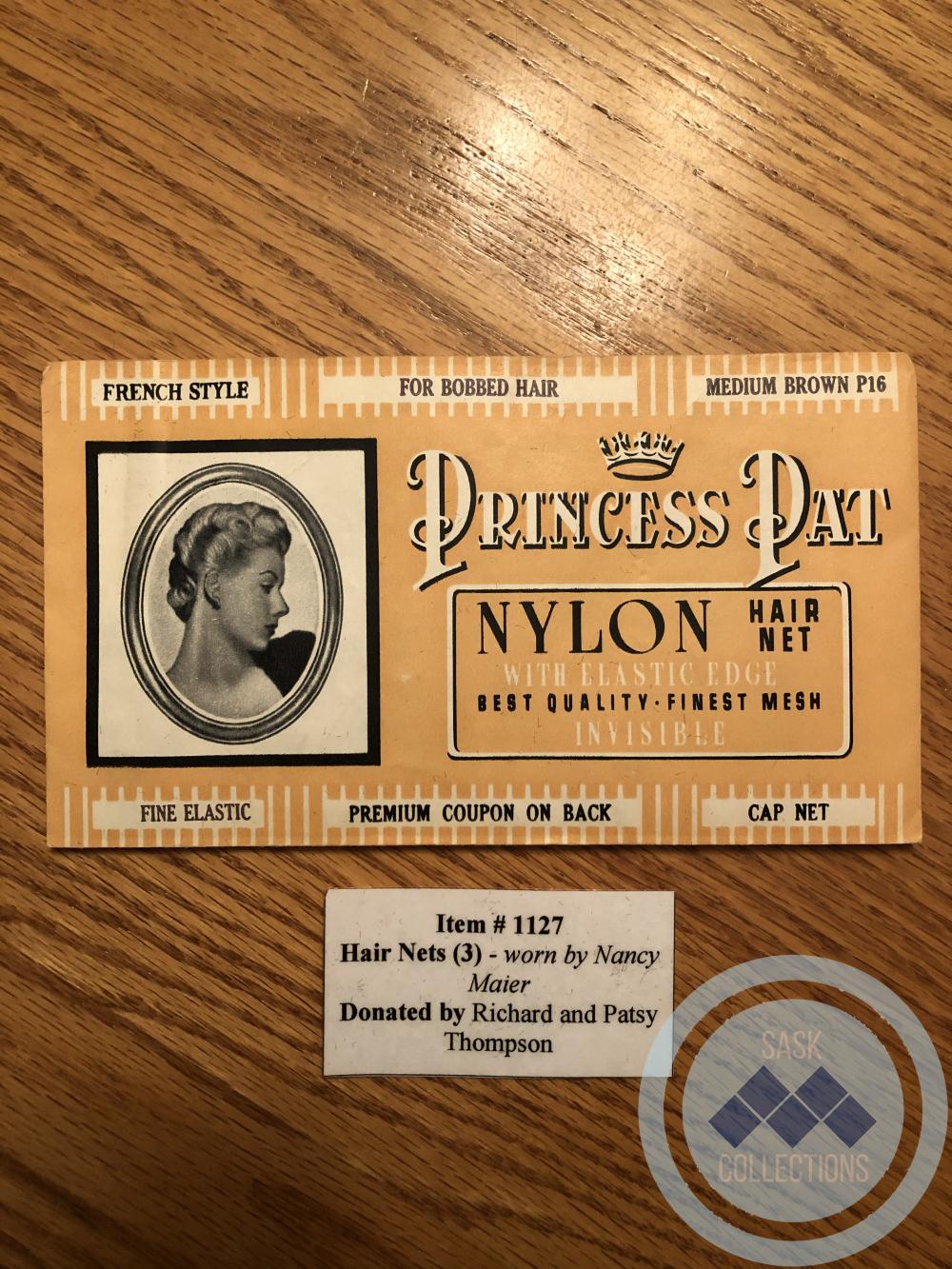 Hairnets (3) worn by Nancy Maier