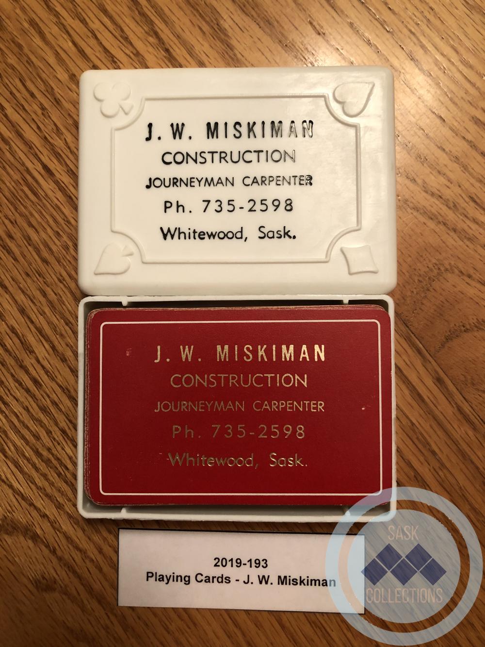 Playing Cards - J.W. Miskiman