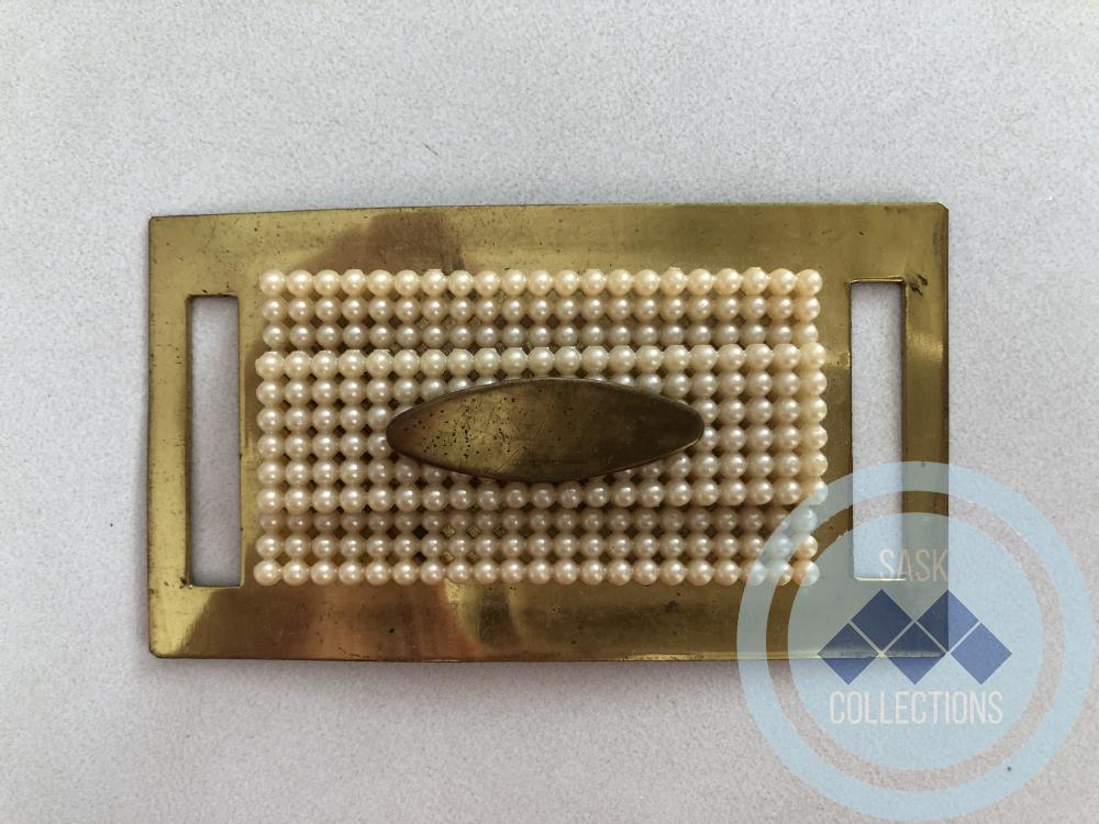 Belt Buckle - pearlized, gold - Norah Kay