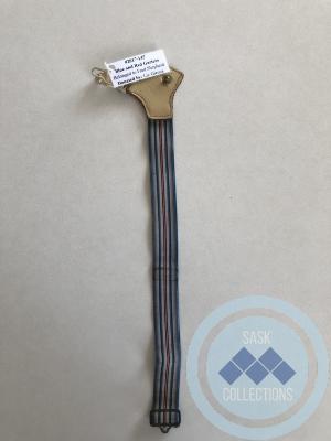 Blue and Red Garters - belonged to Fred Shepherd
