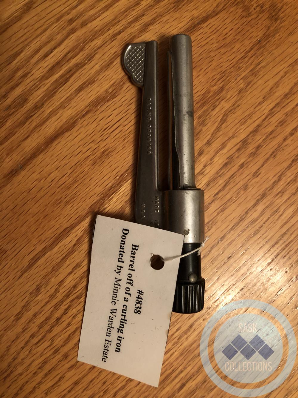 Barrel off of a curling iron