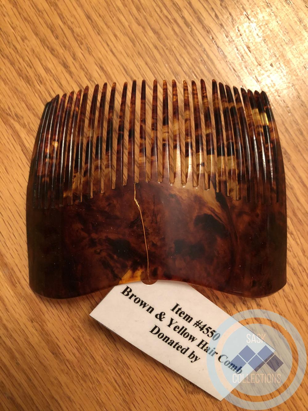 Brown and Tellow Hair Comb