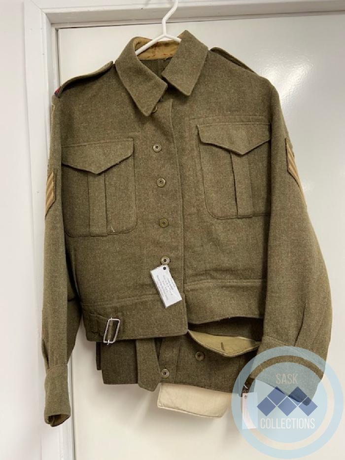 Army jacket worn by R. A. Nicol in World War 2.