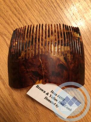 Brown and Tellow Hair Comb