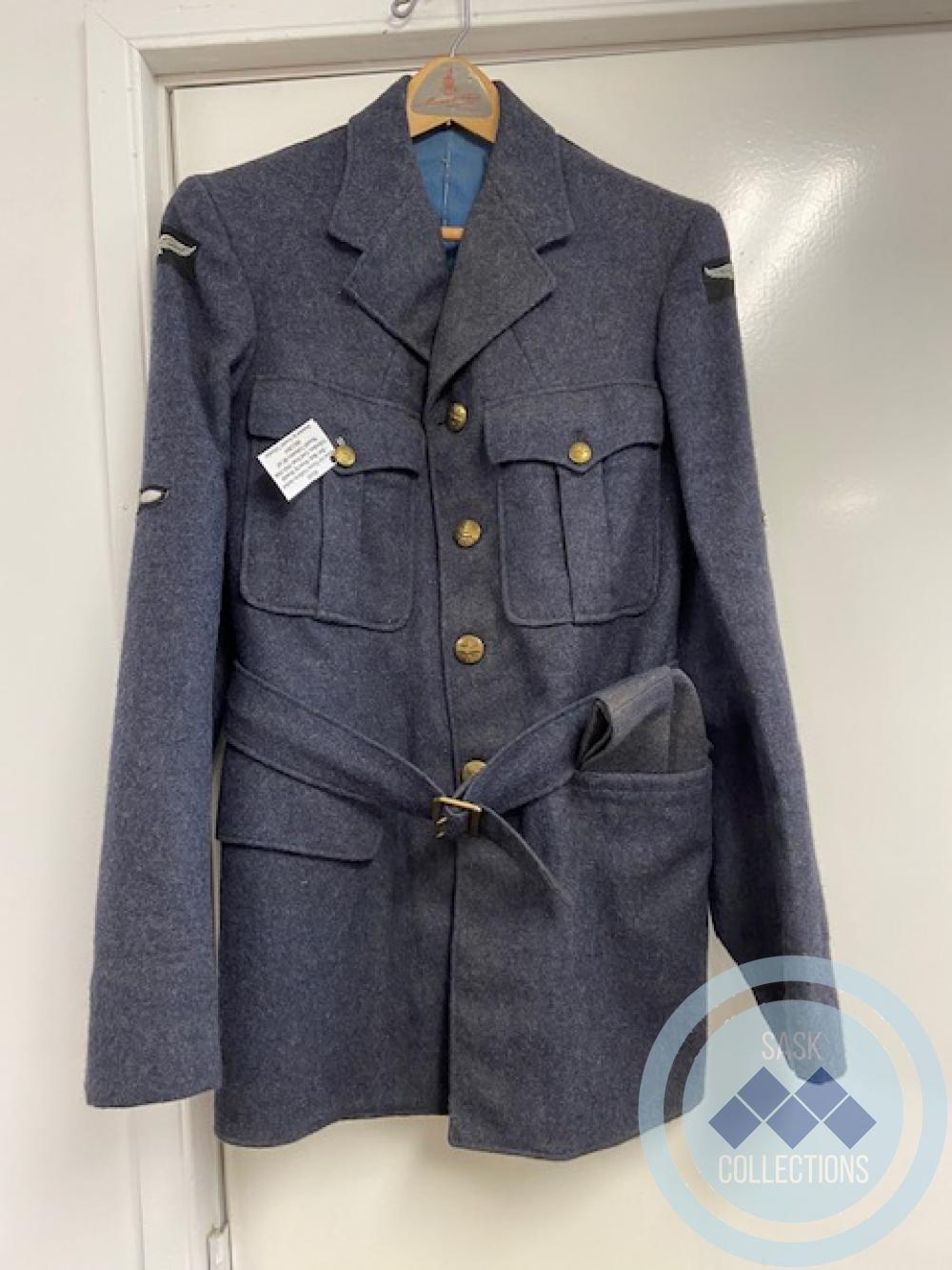 Dress up Air Force Uniform - jacket, hat, and belt. Worn by Ron Tallentire, 1943-1946 Ron Tallentire RCAF #R2018319