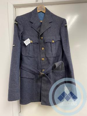 Dress up Air Force Uniform - jacket, hat, and belt. Worn by Ron Tallentire, 1943-1946 Ron Tallentire RCAF #R2018319