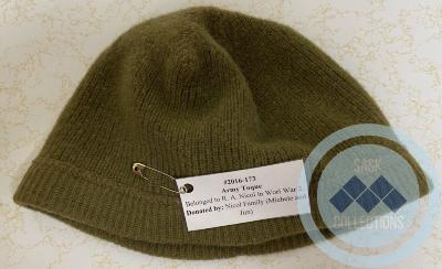 Army Toque. Belonged to R. A. Nicol in World War 2.