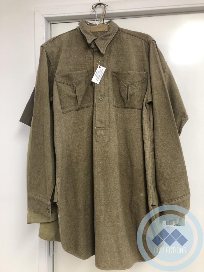 Military shirt belonged to R. A. Nicol
