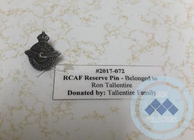 RCAF Reserve Pin - Belonged to Ron Tallentire
