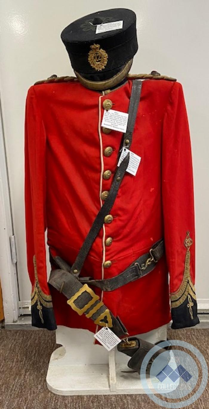 Jacket - This uniform was worn by J.R. Stevenson during the late 1850's-1860's when he was officer in the 12th battalion of the York Rangers. Mr J.R. Stevenson was the uncle of John G. and F.W. Stevenson