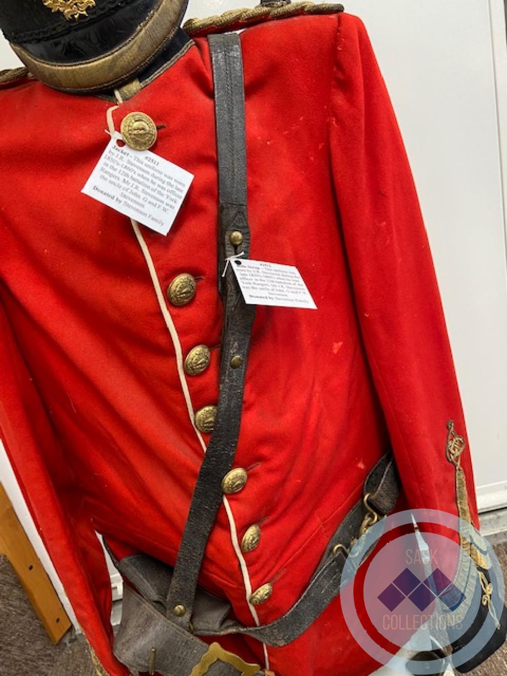 Rifle Strap  -  This uniform was worn by J.R. Stevenson during the late 1850's-1860's when he was officer in the 12th battalion of the York Rangers. Mr J.R. Stevenson was the uncle of John G. and F.W. Stevenson