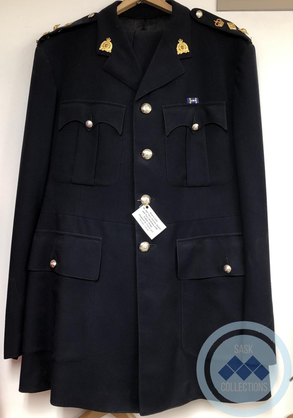 RCMP Navy Service Jacket and Navy Britches with Yellow Stripe