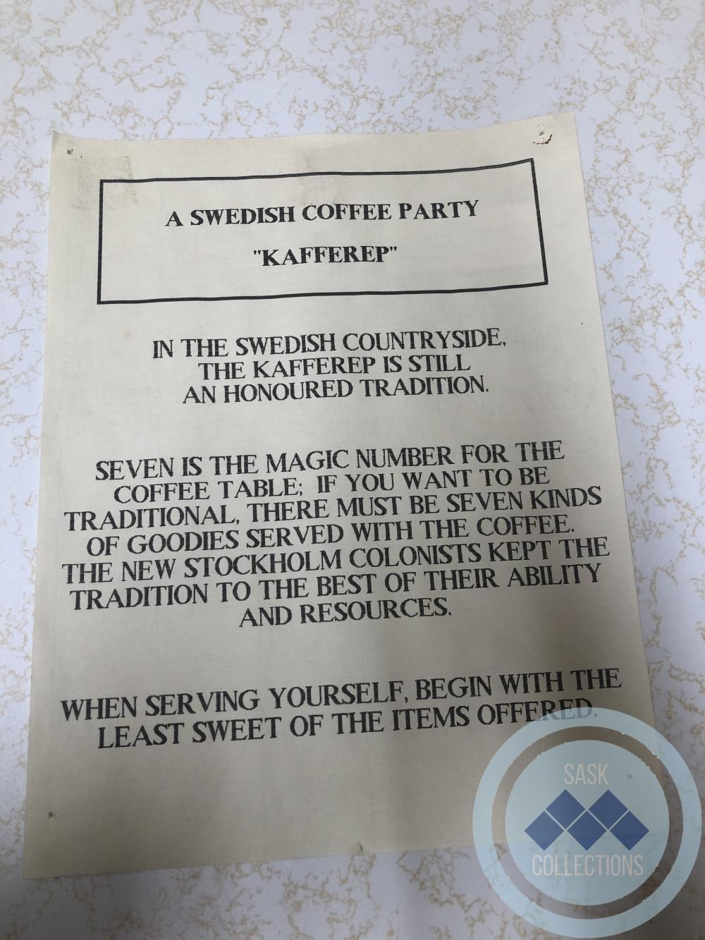 Swedish Coffee Party