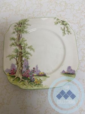 "Greenwood Tree" China medium square plate