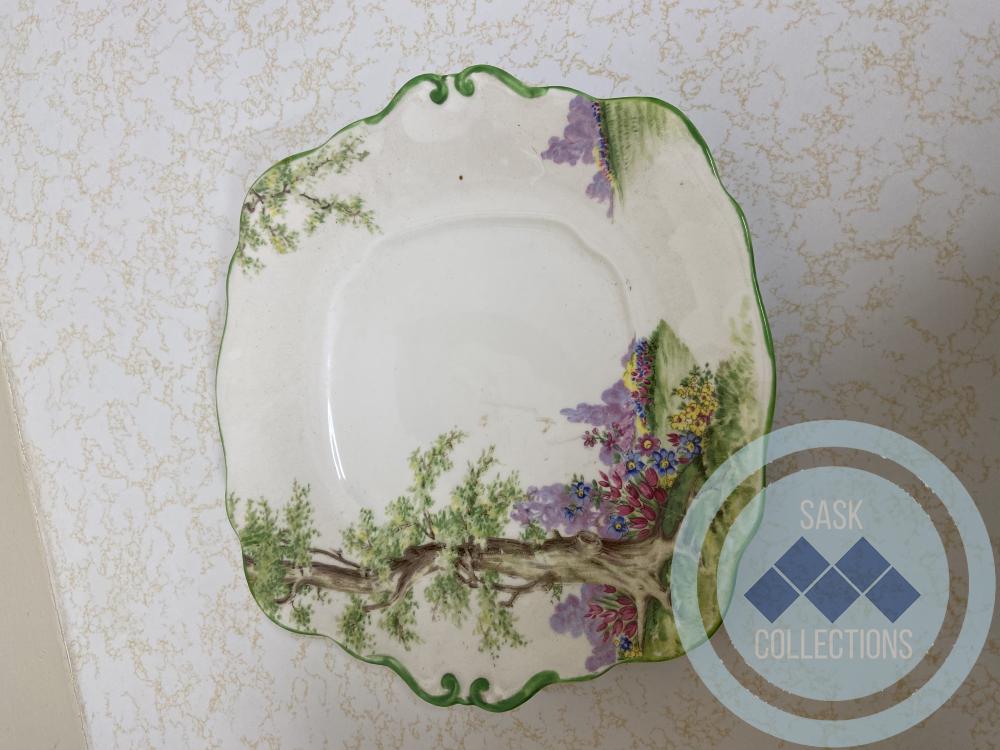 "Greenwood Tree" China large square plate