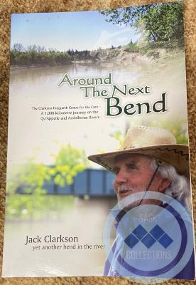Book: Around the Next Bend by Jack Clarkson. Belonged to Emily Thompson.
