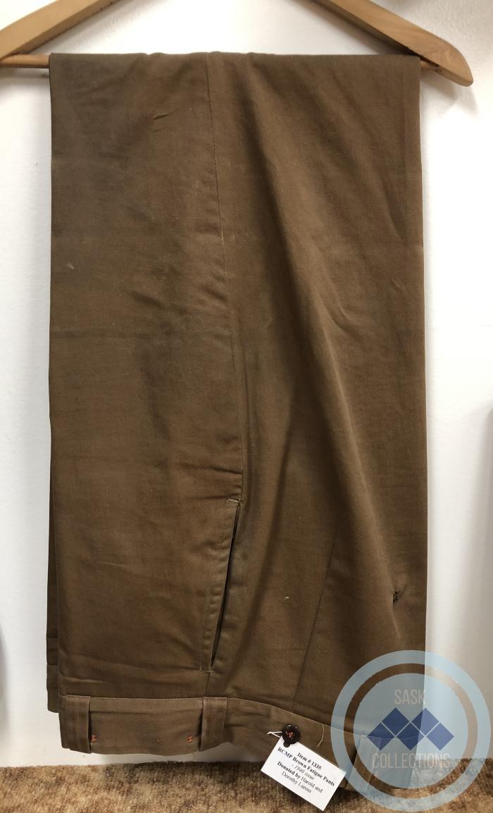 RCMP Brown Stable Pants (Fatigue Pants) - 1940 Issue