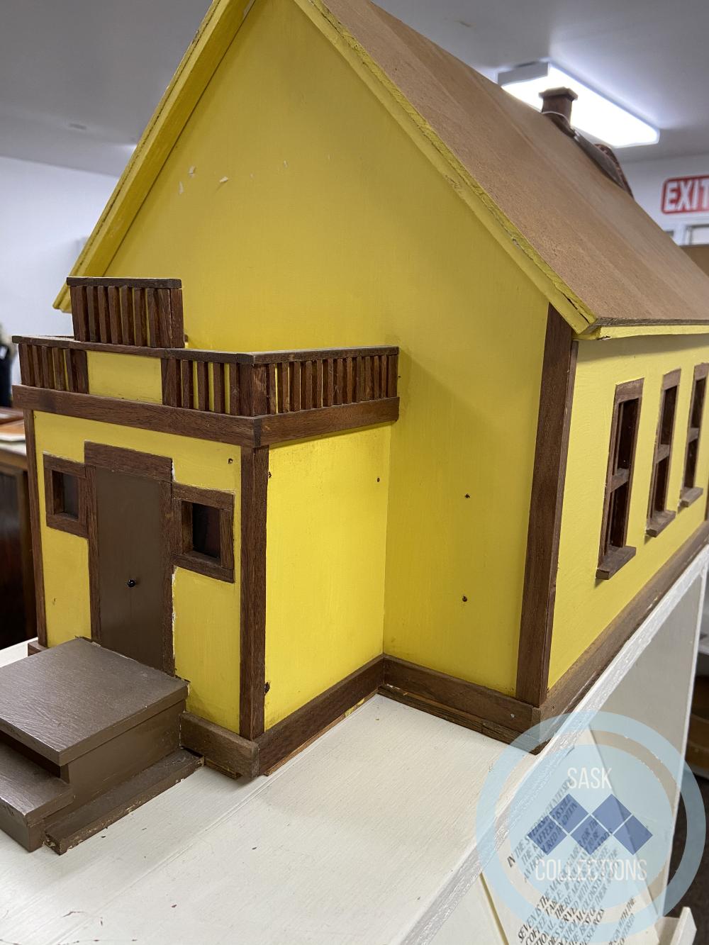 Model of Swedish Mission Church - Scale Model (1" = 24 inches) of the original. Swedish Mission Church organized in October 1888. Still in existance on the original site - NE4-32-18-2-2. Model was made by Norman Zakrison.