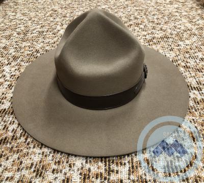 RCMP Stetson Hat - tan with brown leather band